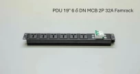 Ổ điện 19″, 06 ổ cắm 3 chấu đa dụng, công suất 20A, MCB 2P 32A
